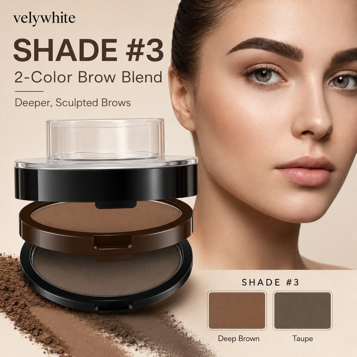 ✨ 2-Color Waterproof Eyebrow Stamp Kit — Symmetrical Brows in Seconds