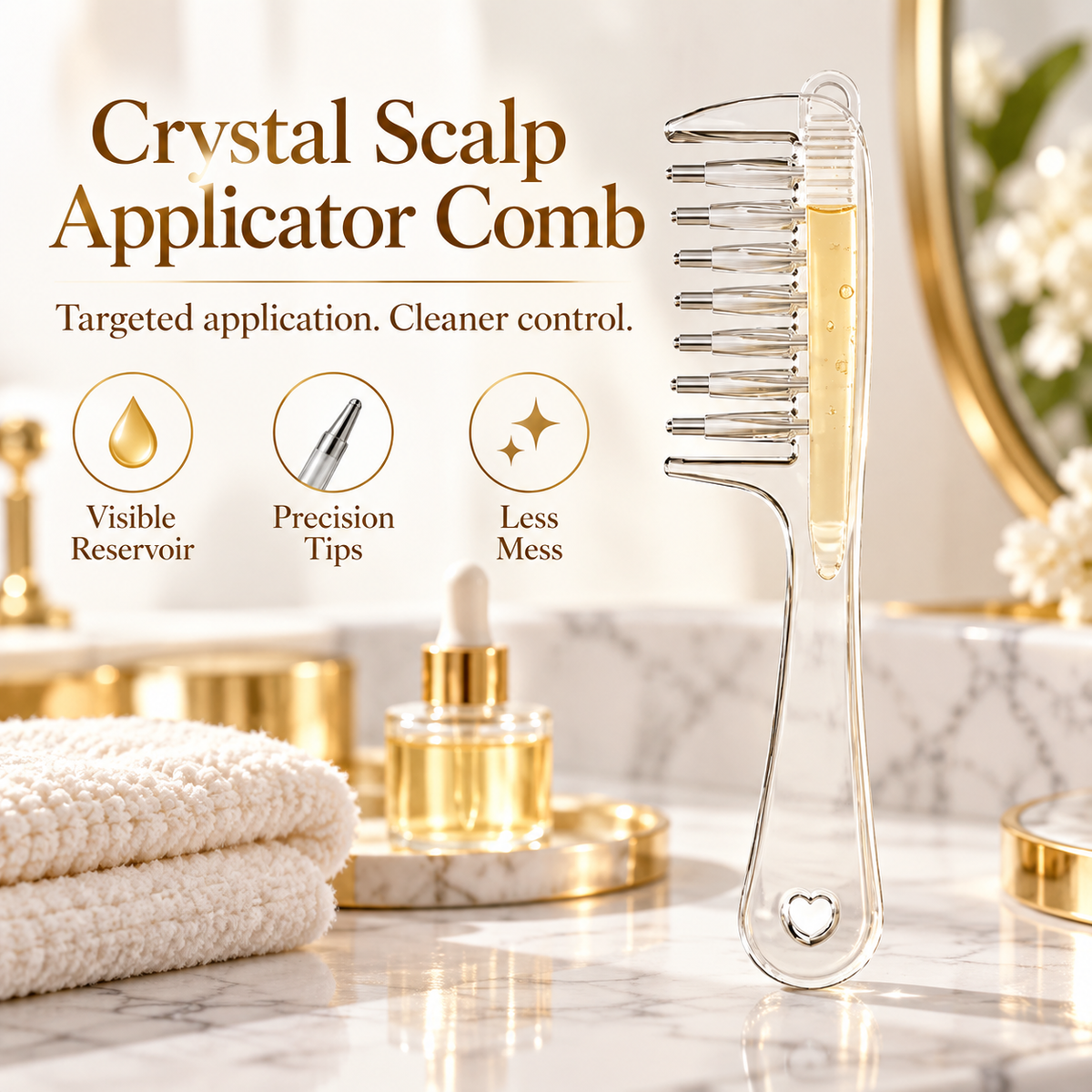 Scalp Care Applicator Comb Deliver Scalp Serums with Precision, Control & Comfort
