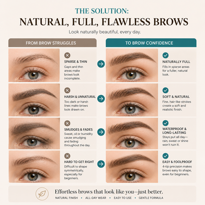 Velywhite 4-Tip Microblading Eyebrow Pen – Natural Hair-Like Brows That Last