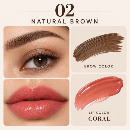 2-in-1 Dual-Ended Peel-Off Brow & Lip Tint Gel — Fluffy Brows & Lasting Lip Color