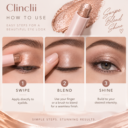 Clinclii Jelly Glow Eyeshadow Stick — Creamy Shimmer & Effortless Eye Glow