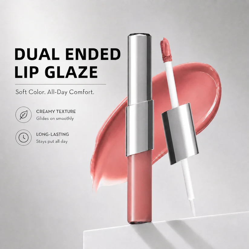 Perfect Twin Lip — Dual-Ended Liquid Lipstick with Velvet Matte Color and Glossy Shine