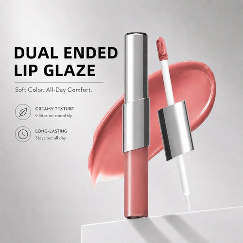 Perfect Twin Lip — Dual-Ended Liquid Lipstick with Velvet Matte Color and Glossy Shine