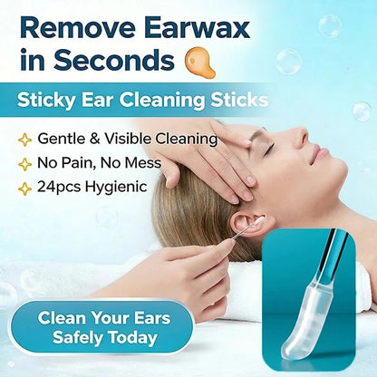 Sticky Ear Cleaning Sticks - Gentle, Visible Ear Care👂