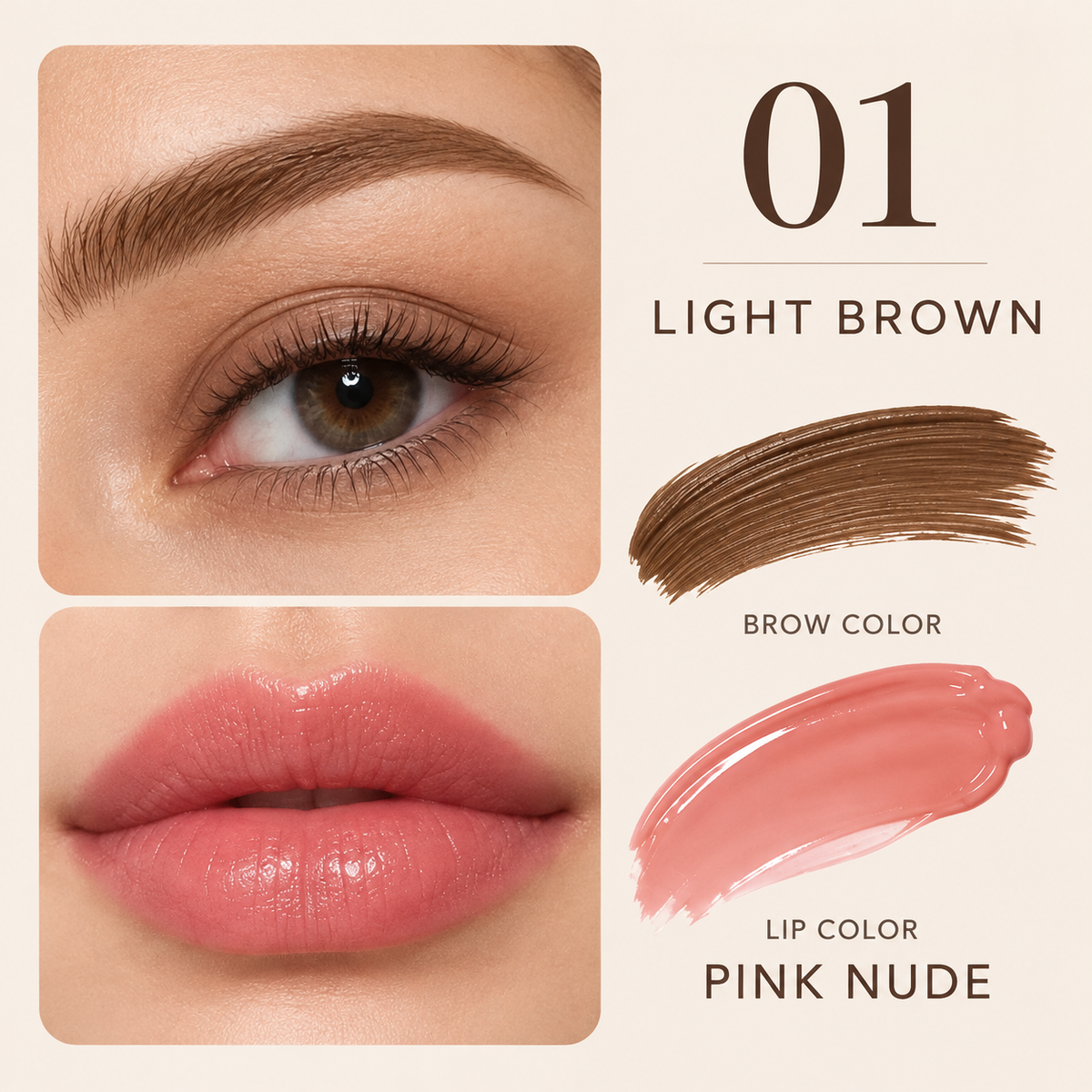 2-in-1 Dual-Ended Peel-Off Brow & Lip Tint Gel — Fluffy Brows & Lasting Lip Color