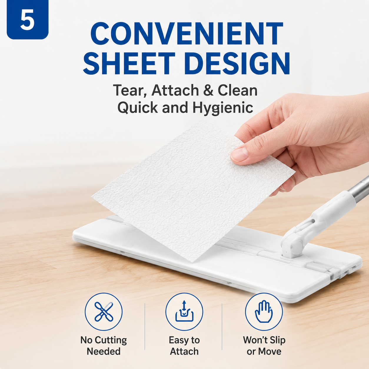 Multi-Effect Floor Cleaning Sheets – 100pcs, Safe for All Surfaces, Fresh Scent & Family-Friendly