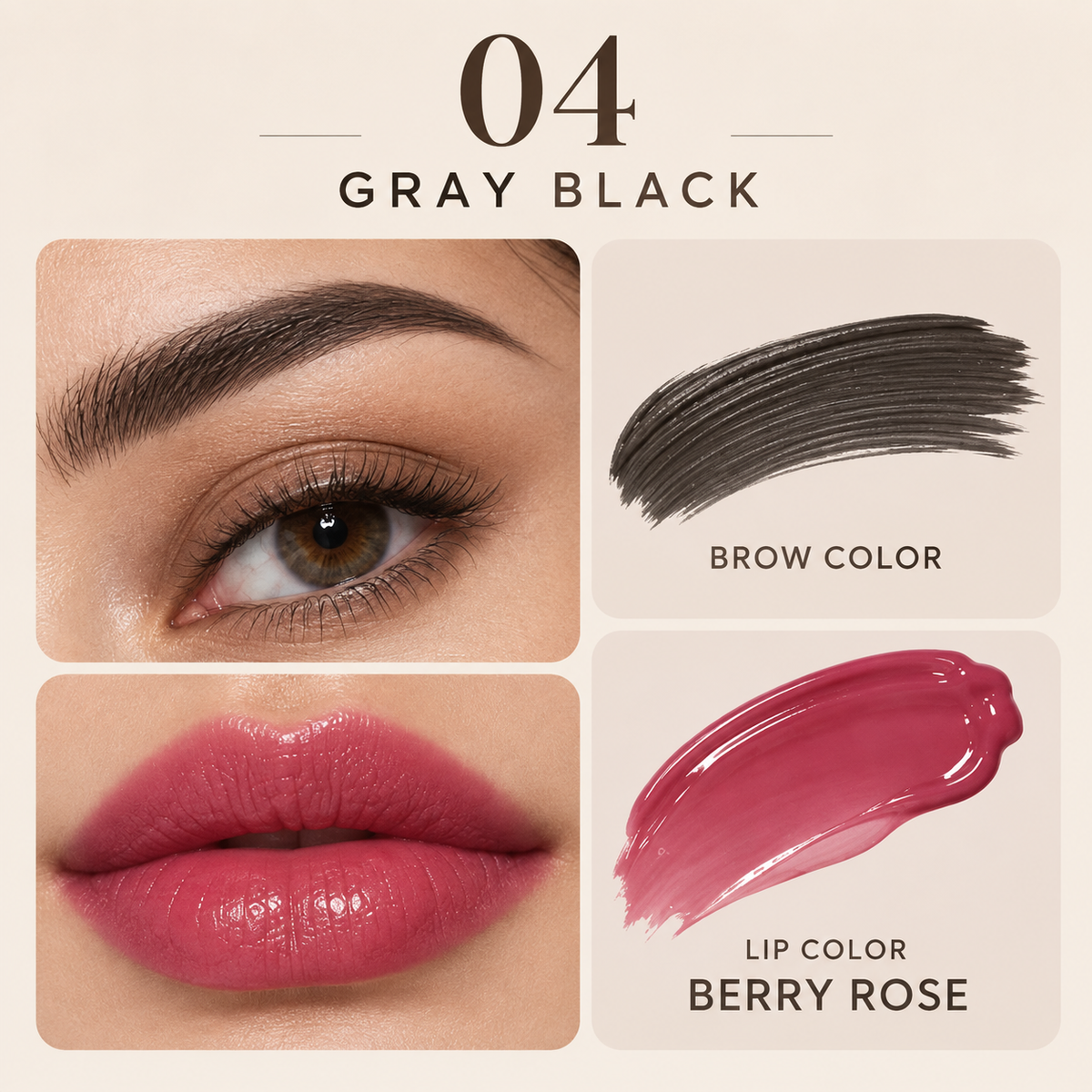 2-in-1 Dual-Ended Peel-Off Brow & Lip Tint Gel — Fluffy Brows & Lasting Lip Color