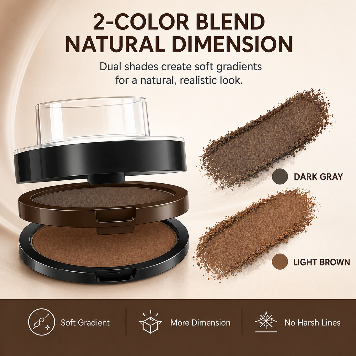 ✨ 2-Color Waterproof Eyebrow Stamp Kit — Symmetrical Brows in Seconds