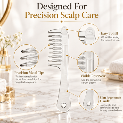 Scalp Care Applicator Comb Deliver Scalp Serums with Precision, Control & Comfort