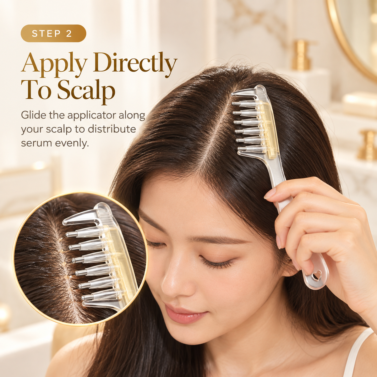 Scalp Care Applicator Comb Deliver Scalp Serums with Precision, Control & Comfort