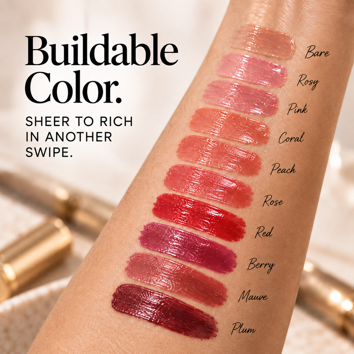 Pocket-Sized Color Pod Lipstick | Buildable Color, Glassy Shine & Everyday Lip Glow