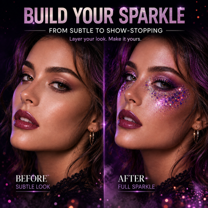 Misspone Halloween Glitter Stick for Face, Hair & Body – Easy Swipe-On Festival & Party Sparkle Makeup