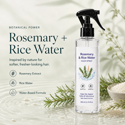 Rosemary & Rice Water Hair Spray – Fuller, Thicker-Looking Hair, Less Breakage & Weightless Leave-In Nourishment