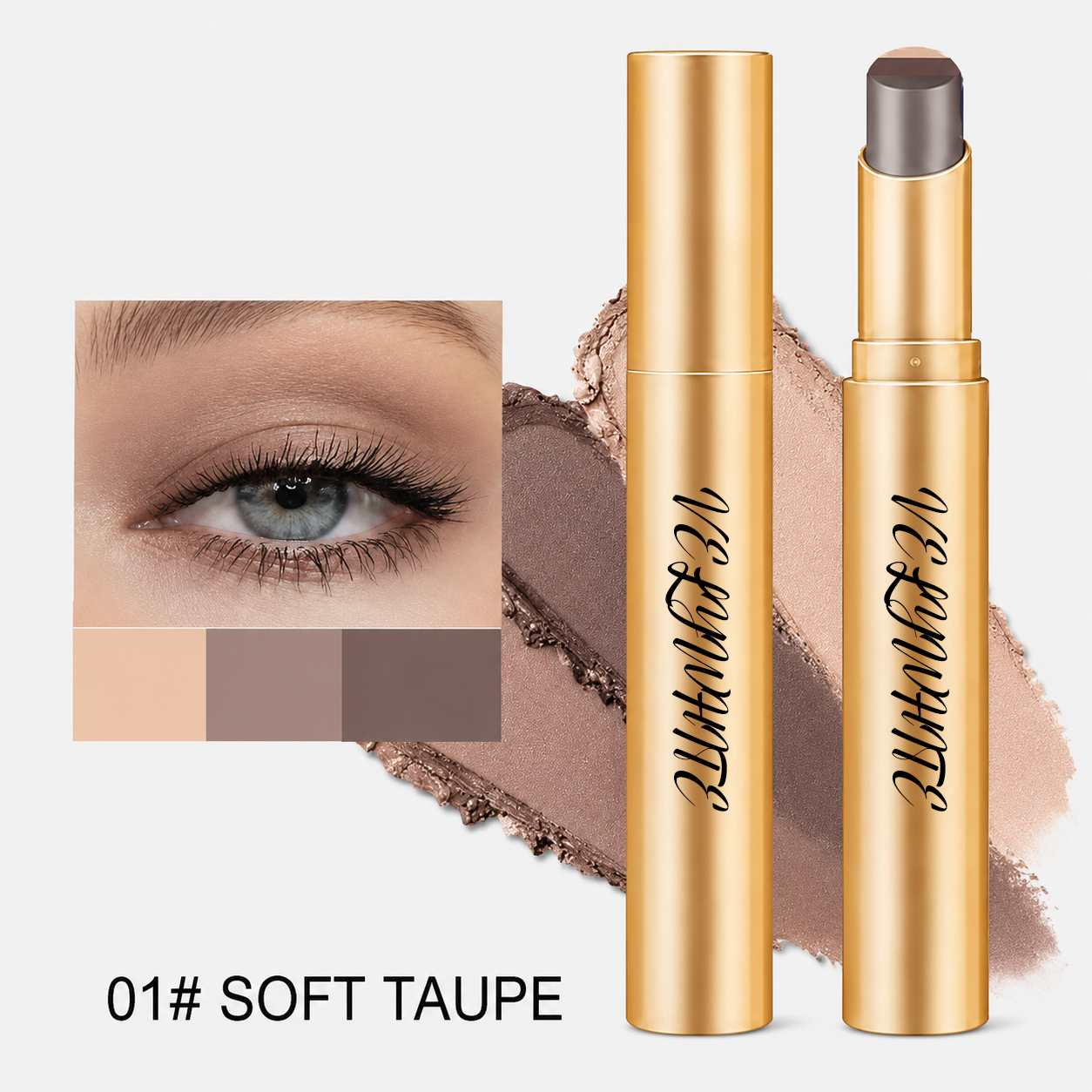 3-Color Eyeshadow Stick - One-Swipe Shimmer Glow For Effortless Eye Makeup