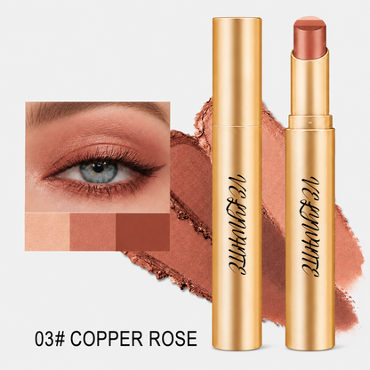 3-Color Eyeshadow Stick - One-Swipe Shimmer Glow For Effortless Eye Makeup