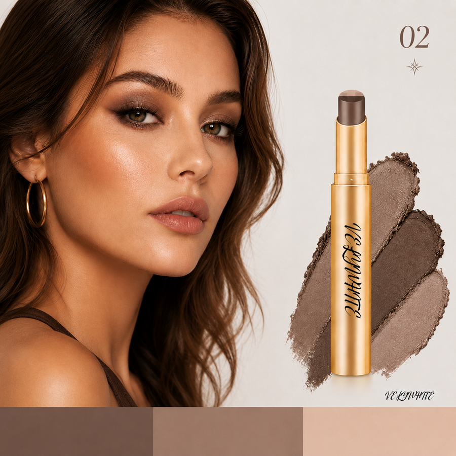 3-Color Eyeshadow Stick - One-Swipe Shimmer Glow For Effortless Eye Makeup