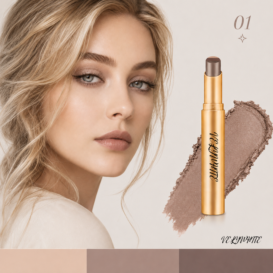3-Color Eyeshadow Stick - One-Swipe Shimmer Glow For Effortless Eye Makeup