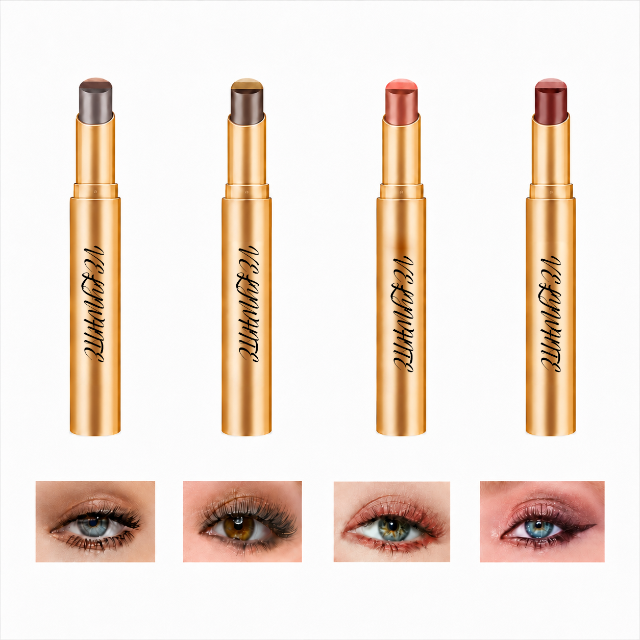 3-Color Eyeshadow Stick - One-Swipe Shimmer Glow For Effortless Eye Makeup