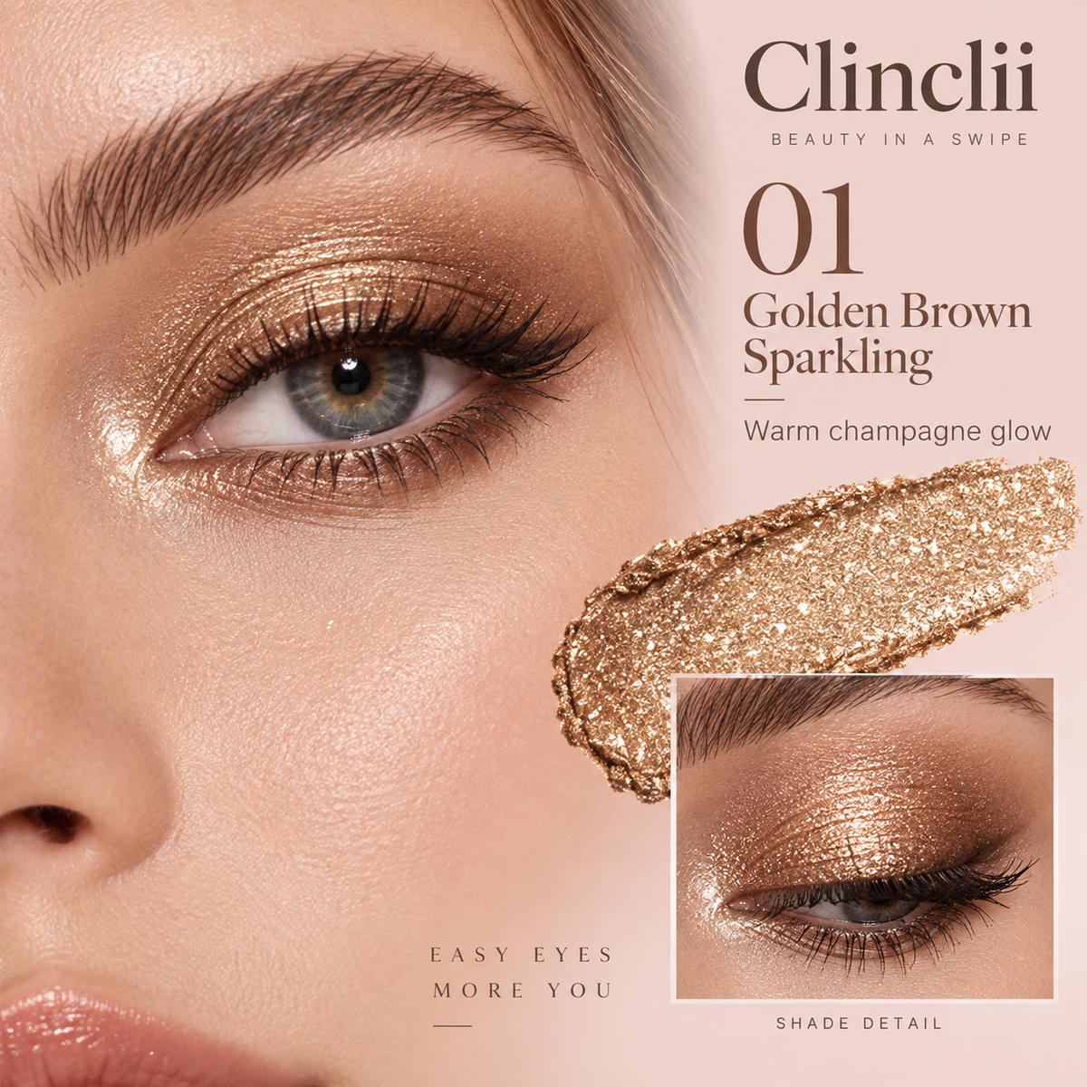 Clinclii Jelly Glow Eyeshadow Stick — Creamy Shimmer & Effortless Eye Glow