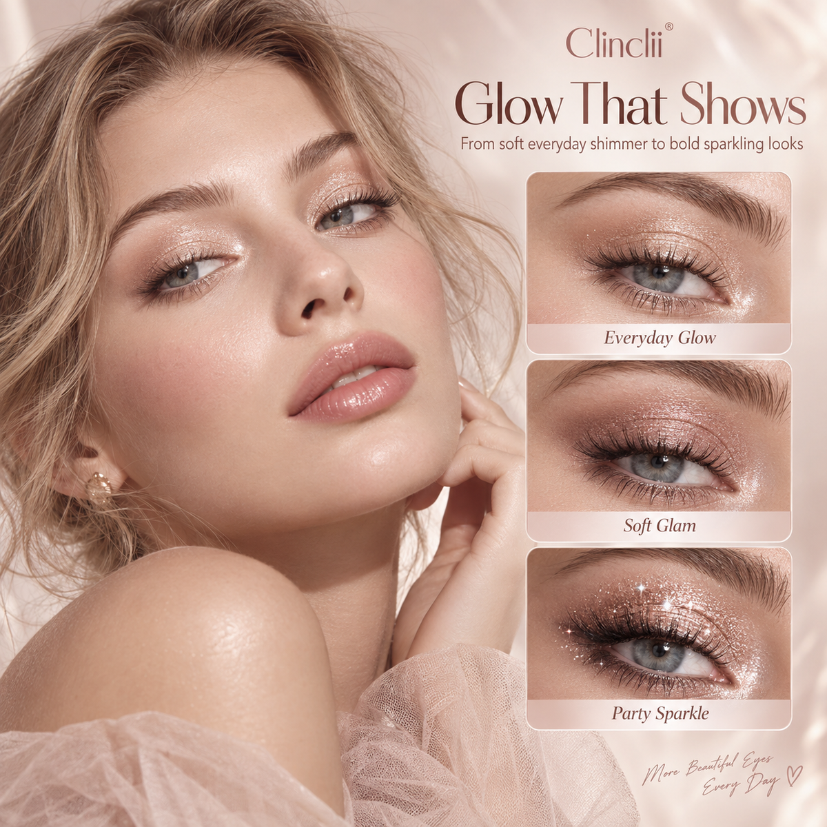 Clinclii Jelly Glow Eyeshadow Stick — Creamy Shimmer & Effortless Eye Glow