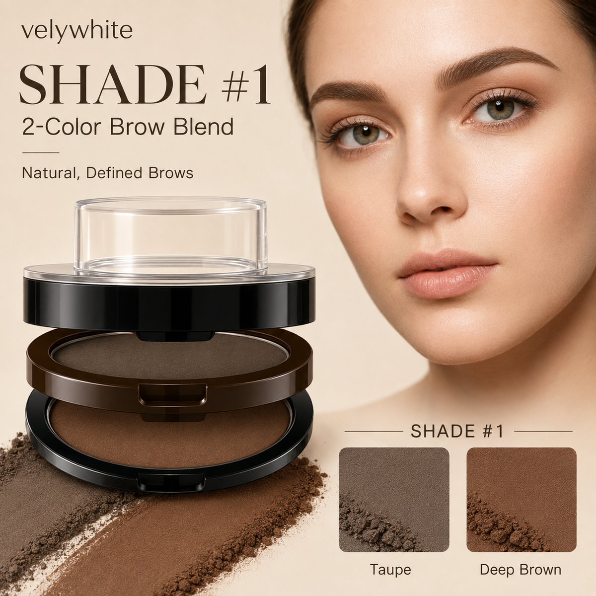 ✨ 2-Color Waterproof Eyebrow Stamp Kit — Symmetrical Brows in Seconds