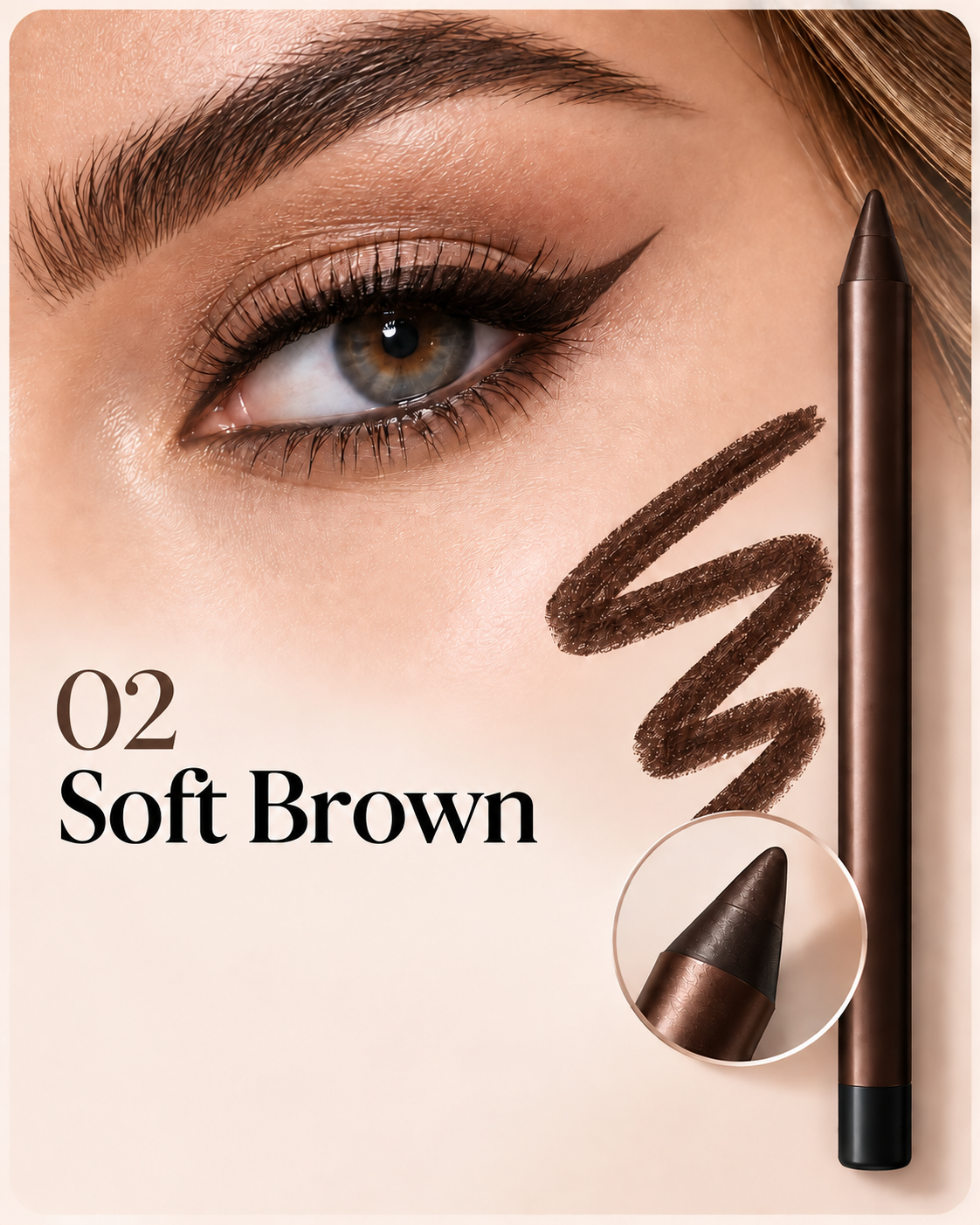 Waterproof Gel Eyeliner Pencil-Smooth Glide Color That Stays All Day