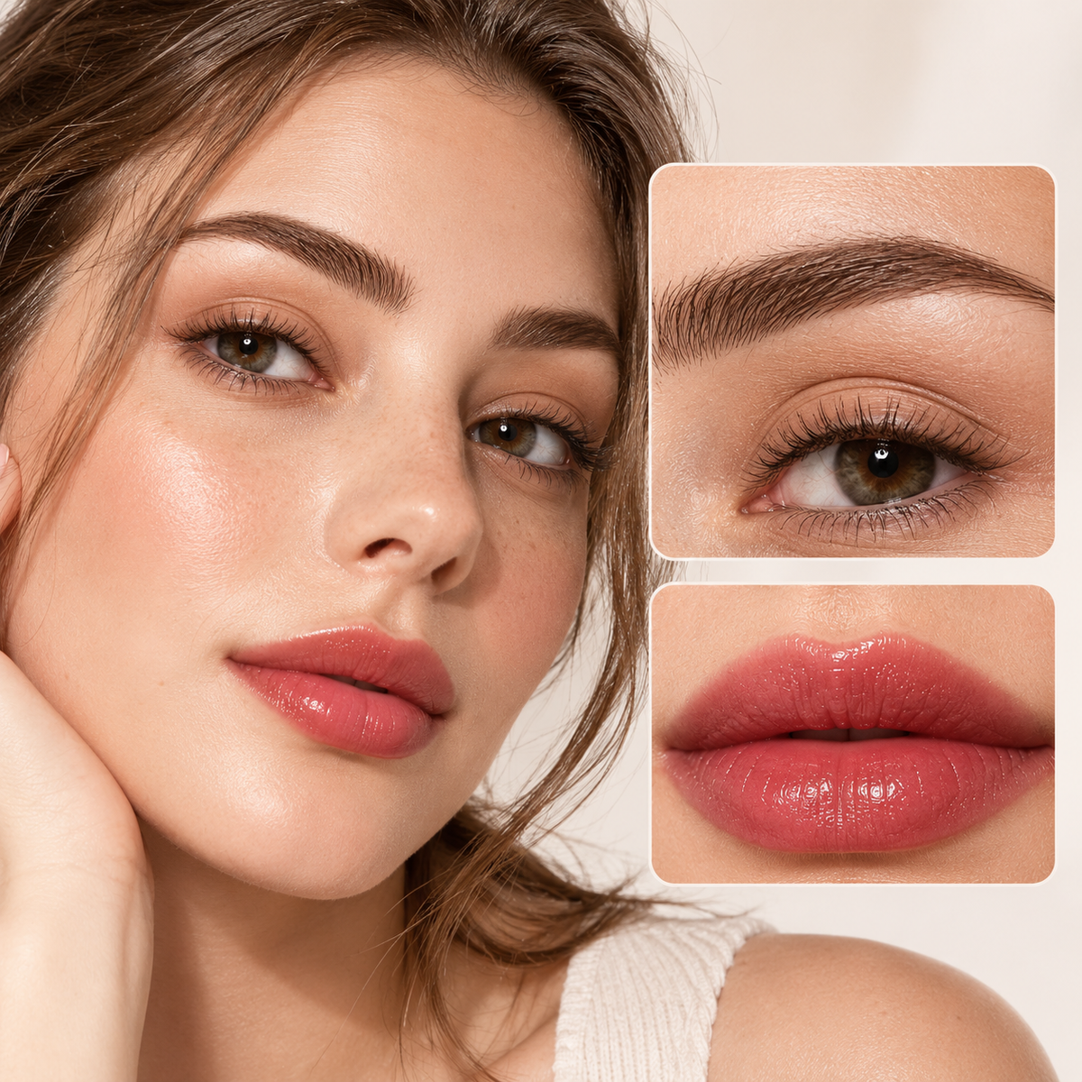 2-in-1 Dual-Ended Peel-Off Brow & Lip Tint Gel — Fluffy Brows & Lasting Lip Color