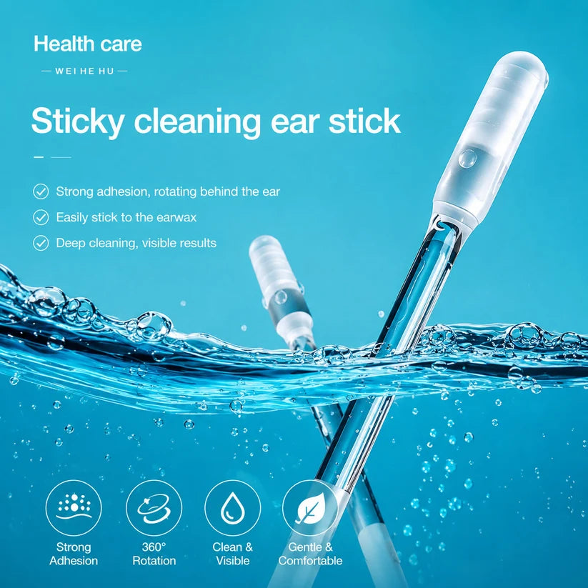Sticky Ear Cleaning Sticks - Gentle, Visible Ear Care👂