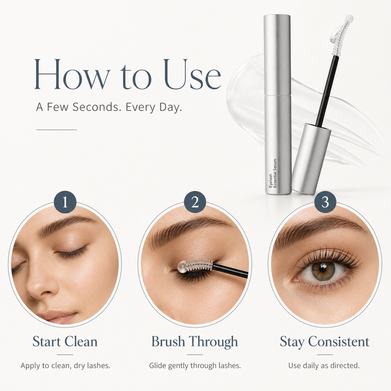 The Everyday Lash Serum for Thicker-Looking, Beautifully Defined Lashes